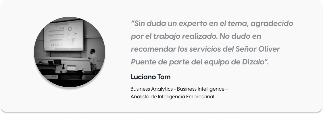 Testimonial Luciano Tom